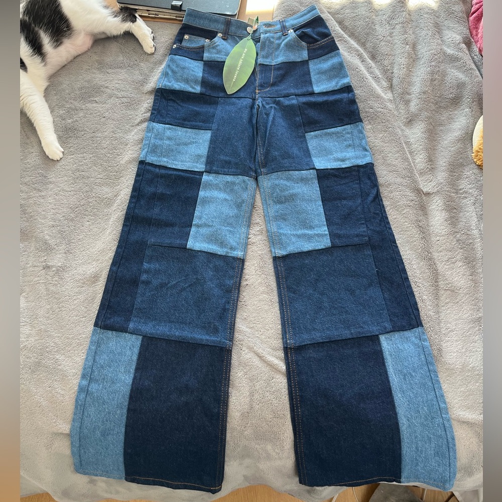 Farm Rio Denim Patchwork Jeans